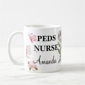 Waterverf Floral Koala Beer Custom Nurse Koffiemok (Links)