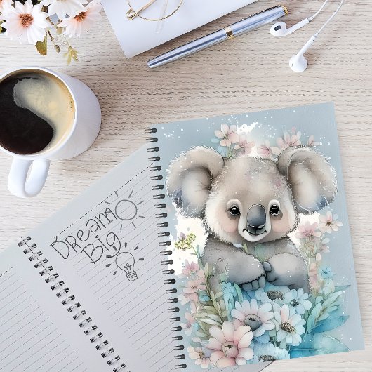 Waterverf Floral Koala Notitieboek