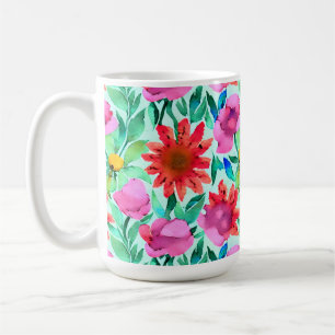  Waterverf Floral Koffiemok