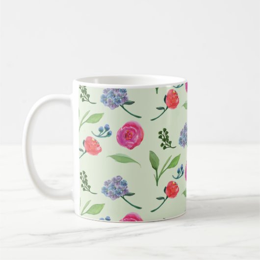 Waterverf Floral Koffiemok (Links)