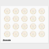 Waterverf Floral krans Baby shower dank u Ronde Sticker (Vel)