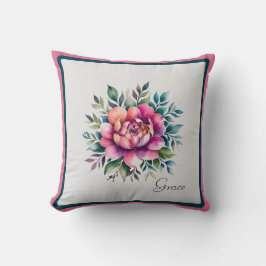 Waterverf Floral Kussen