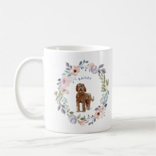  Waterverf Floral   Labradoodle Dog Koffiemok