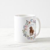  Waterverf Floral | labradoodle hond Koffiemok (Voorkant rechts)