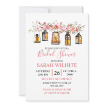 Waterverf Floral Lanterns Vrijgezellenfeest