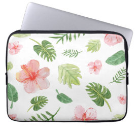 Waterverf Floral Laptop Sleeve