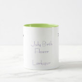 Waterverf Floral Larkspur Juli Bloedventilator Mok (Midden)