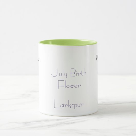 Waterverf Floral Larkspur Juli Bloedventilator Mok (Midden)