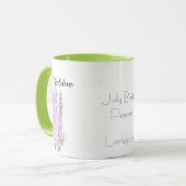 Waterverf Floral Larkspur Juli Bloedventilator Mok (Voorkant links)