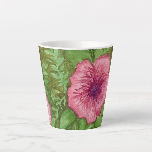 Waterverf Floral Latte Mok (Voorkant)