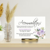 Waterverf Floral Lavender ACCOMMODATIONS inserts Informatiekaartje