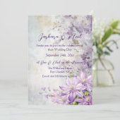 Waterverf Floral Lavender Kaart (Staand voorkant)