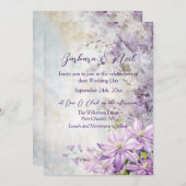 Waterverf Floral Lavender Kaart (Voorkant / Achterkant)