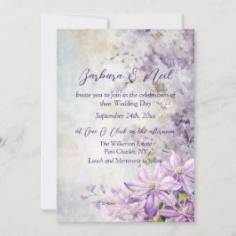 Waterverf Floral Lavender Kaart
