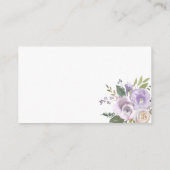 Waterverf Floral Lavender Lila Wedding REGISTRY Informatiekaartje (Achterkant)