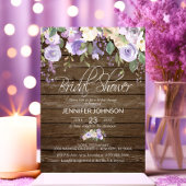Waterverf Floral Lavender Rustic Vrijgezellenfeest Kaart