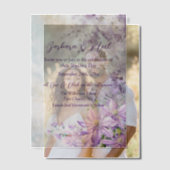 Waterverf Floral Lavender Vellum Uitnodigingen (Offset (Koppel))