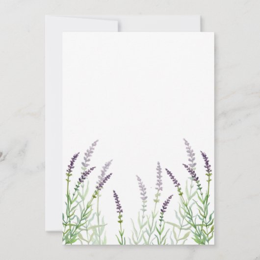 Waterverf Floral Lavender Vrijgezellenfeest Aankondiging (Achterkant)