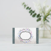  Waterverf Floral Leaf Desiger Visitekaartje (Staand voorkant)