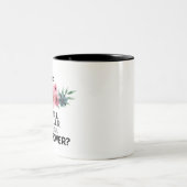 waterverf floral leaf social tweekleurige koffiemok (Center)