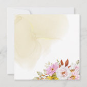 Waterverf Floral Leaves Invitation (Achterkant)