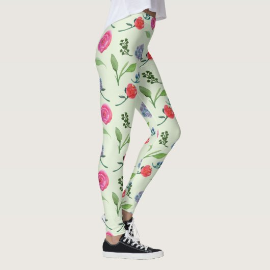 Waterverf Floral Leggings (Rechts)
