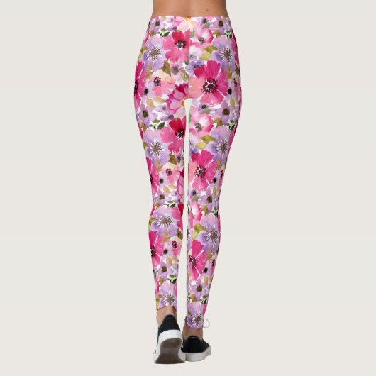 Waterverf Floral Leggings (Achterkant)