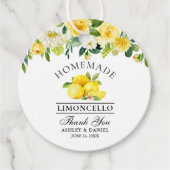 Waterverf Floral Lemons Limoncello Bedankt Bedankjes Labels (Voorkant)