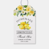 Waterverf Floral Lemons Limoncello Wedding Cadeaulabel (Voorkant)