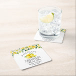 Waterverf Floral Lemons Limoncello Wedding Kartonnen Onderzetters<br><div class="desc">Elegant Waterverf Yellow Floral Greenery Lemons Homemade Limoncello Wedding Bedankt Onderzetters</div>