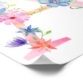 Waterverf Floral Letter A Poster (Hoek)