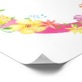 Waterverf Floral Letter C Poster (Hoek)