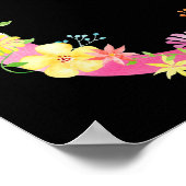 Waterverf Floral Letter C Poster (Hoek)