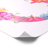 Waterverf Floral Letter G Poster (Hoek)