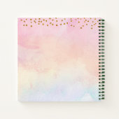 Waterverf Floral Lijst Girly Notitieboek (Achterkant)