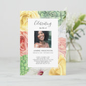 Waterverf floral lijst Life-foto Kaart (Staand voorkant)