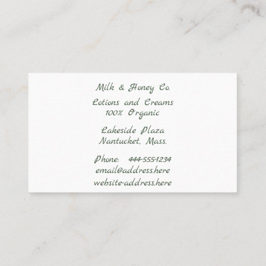 Waterverf Floral Lijst Visitekaartje (Achterkant)