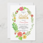 Waterverf Floral Lijst Vrijgezellenfeest Kaart (Voorkant)