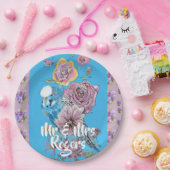 Waterverf floral lila Wedding Paper Bord (Feest)