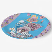 Waterverf floral lila Wedding Paper Bord (Gekanteld)