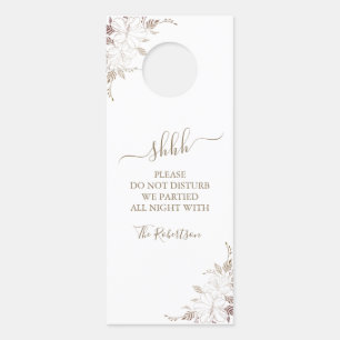 Waterverf Floral Lines Wedding door Hanger