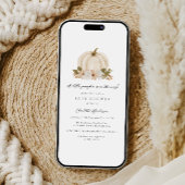 Waterverf Floral Little Pumpkin Baby shower Kaart