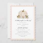 Waterverf Floral Little Pumpkin Baby shower Kaart (Voorkant)