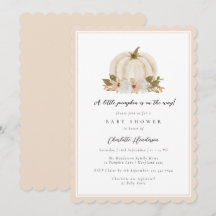 Waterverf Floral Little Pumpkin Baby shower