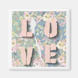 Waterverf Floral LOVE Magnet