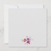 Waterverf Floral Majesty Wedding Kaart (Achterkant)