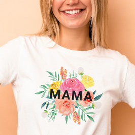 Waterverf Floral MAMA mama T-shirt