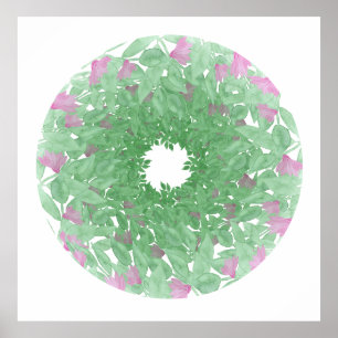 Waterverf Floral Mandala Poster