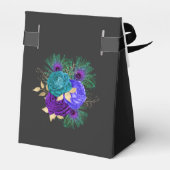 Waterverf Floral Mardi Gras Quinceañera Bedankdoosjes (Achterkant)