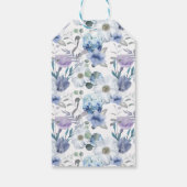 Waterverf Floral marinevrouw  Eiffel Cadeaulabel (Achterkant)